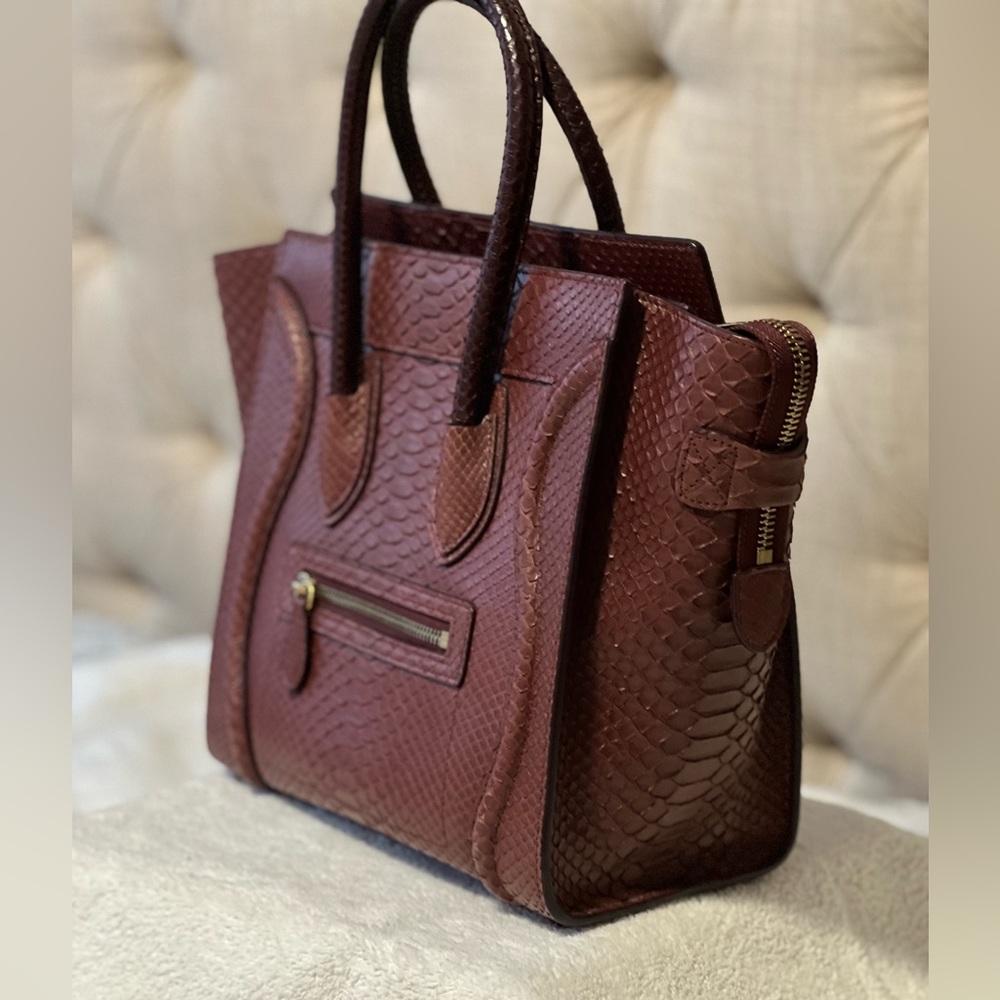 Celine Python Micro Luggage Tote Bag - image 3